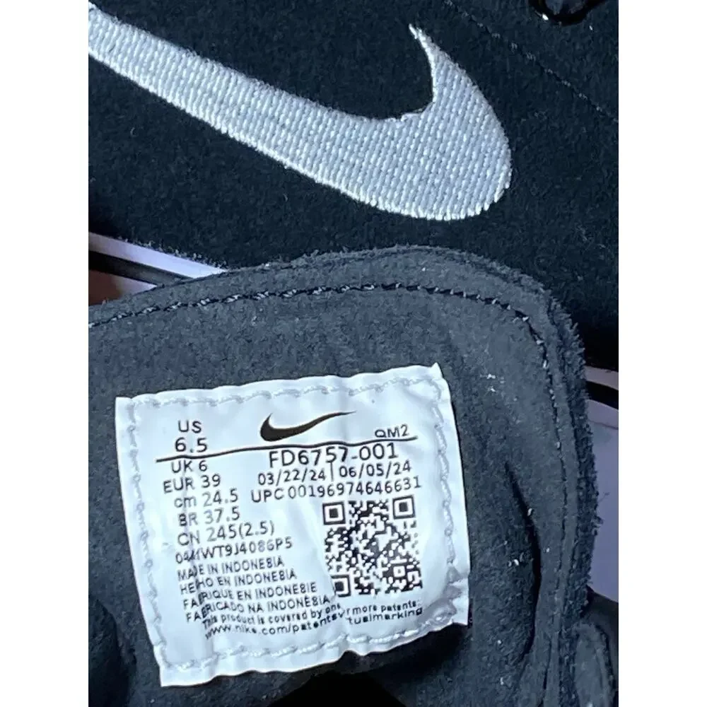 Nike Zoom Stefan Janoski SB‎ Men Size 6.5 Women / Size 8 Black White FD6757-001